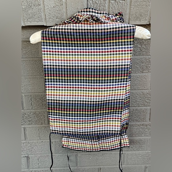 Vintage “Jami” Checkered Dickie with Glass Buttons - Picture 3 of 4